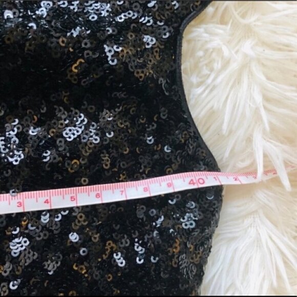 Aidan Mattox Sequin mini dress plunging illusion neck short dress Size 10 - Picture 8 of 16